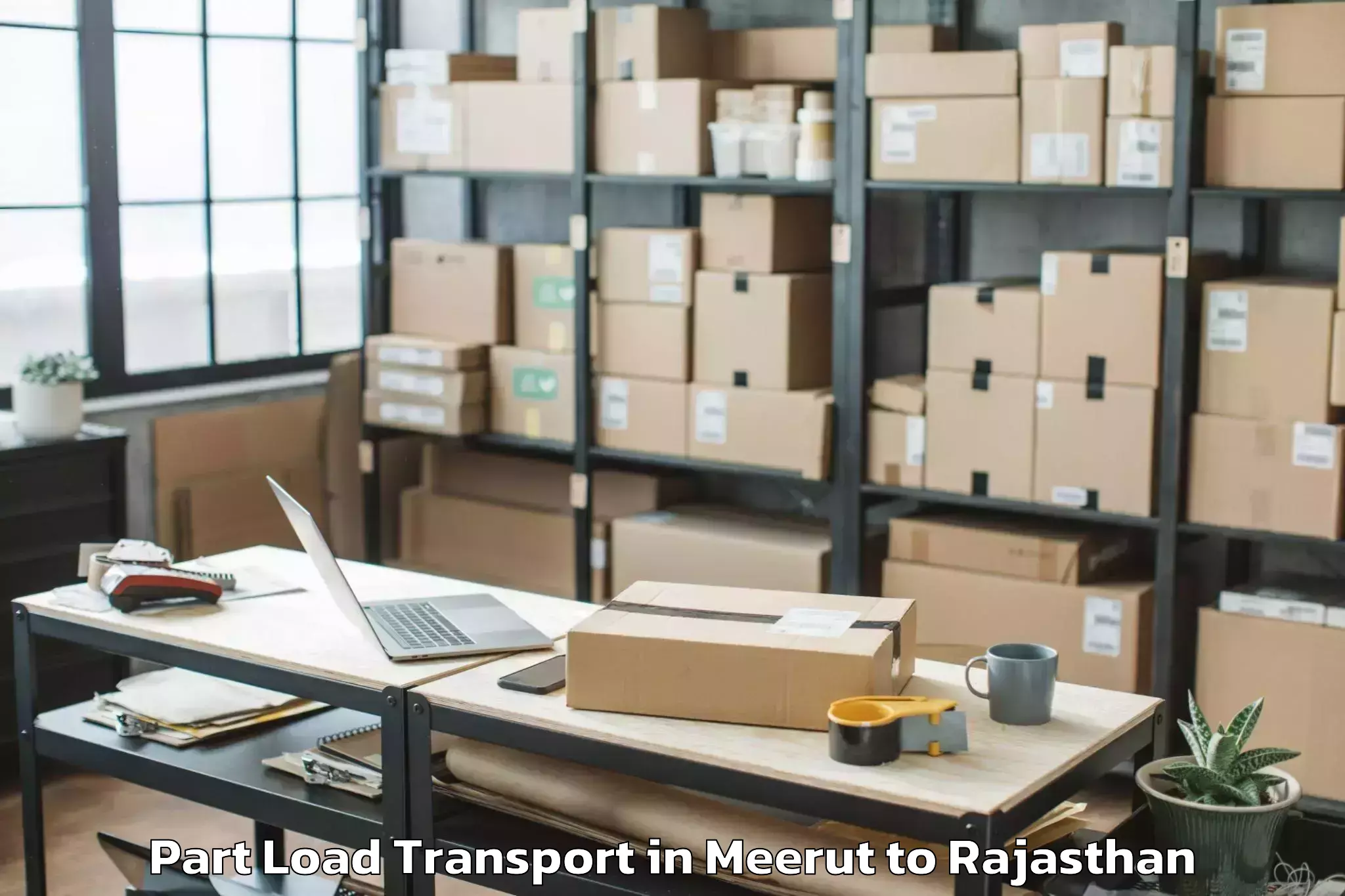 Top Meerut to Shridhar University Pilani Part Load Transport Available